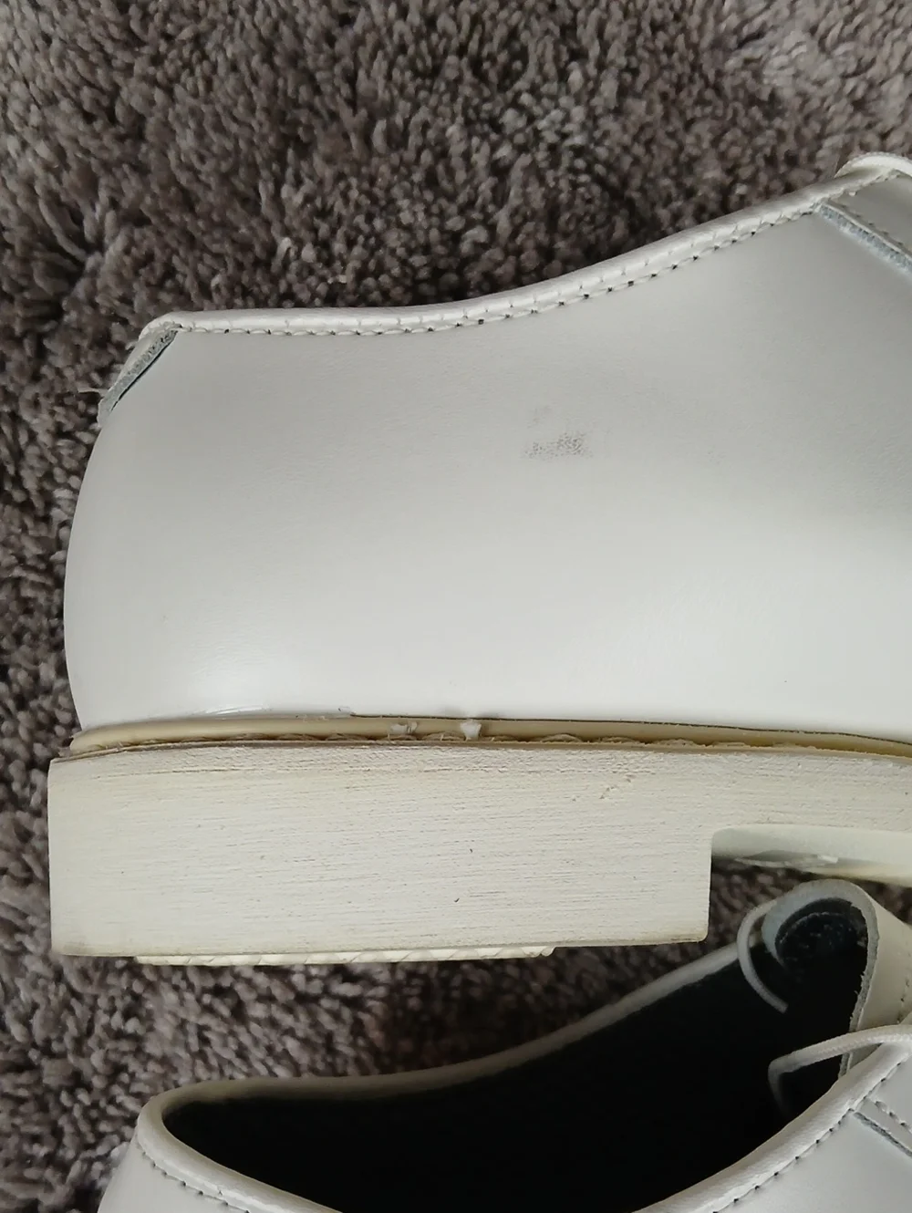 Altama 629308 USN White Leather Mil Spec Dress Oxford Shoes Size 9E Wide